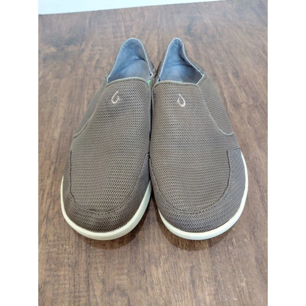 OluKai Nohea Mesh Slip On Men Size 9.5 US Light Brown Casual Shoes Sneakers